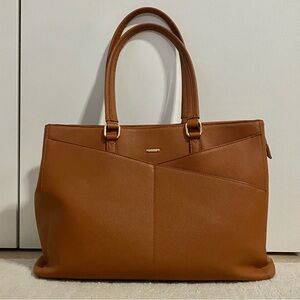 Tan Faux Leather Purse Bag 15x11